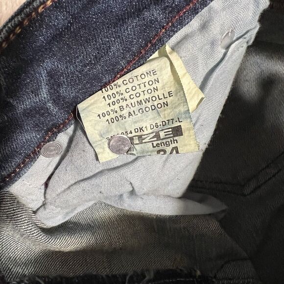 FRANKIE MORELLO Extra Premium Denim Mens Jeans Acid Wash 32x34 Cotton Very Stiff - Picture 9 of 13